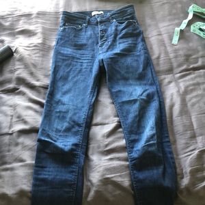 High waisted Zara blue jeans